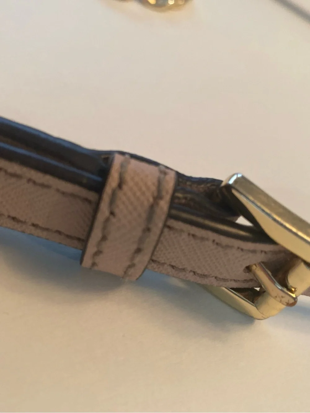 Michael Kors Tan Leather Strap with Gold Chain